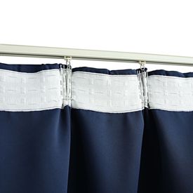 Draperii opace cu cârlige, 2 buc., albastru, 140 x 175 cm - Img 3