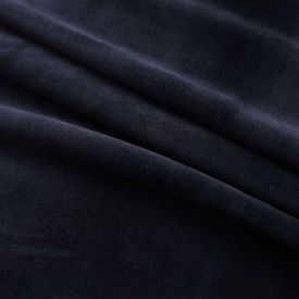 Draperii opace cu inele, 2 buc., negru, 140 x 175 cm, catifea - Img 2