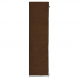 Dulap cu bare și compartimente, maro, 150x45x175 cm, textil - Img 9