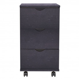 Dulap cu sertare, PAL, 33 x 45 x 60 cm, Negru - Img 2