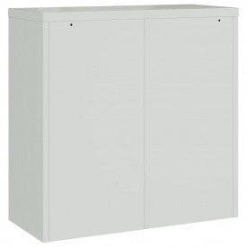 Dulap de birou cu 2 uși, 90 cm, gri, metal - Img 5