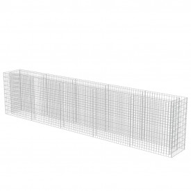 Gabion jardinieră din oțel galvanizat, 450 x 50 x 100 cm - Img 3