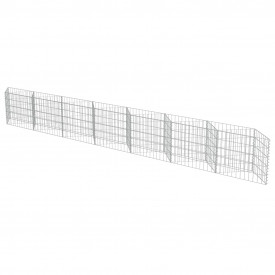 Gabion perete, oțel galvanizat, 450 x 30 x 50 cm - Img 3