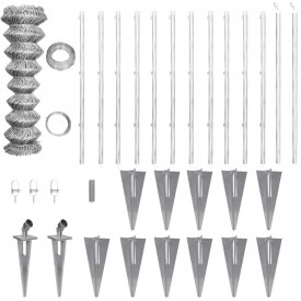 Gard din oțel galvanizat cu suporturi pivot pentru stâlpi 25 x 1,5 m