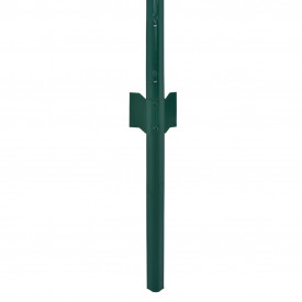 Gard din plasă de sârmă cu stâlpi, verde, 25 x 0,5 m, oțel - Img 4