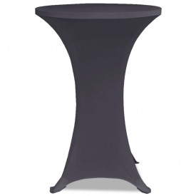 Husă elastică pentru masă, 4 buc., antracit, 80 cm - Img 4