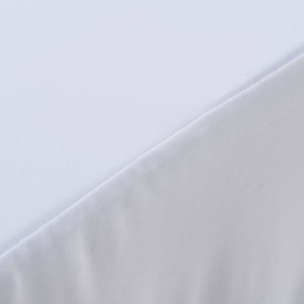 Huse elastice de masă lungi, 2 buc., alb, 120 x 60,5 x 74 cm - Img 3