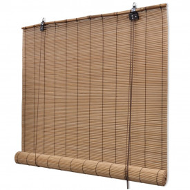 Jaluzea tip rulou, bambus, 150 x 160 cm, maro - Img 2