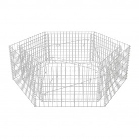 Jardinieră gabion hexagonală, 160 x 139 x 50 cm - Img 2
