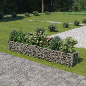 Jardinieră gabion, oțel galvanizat, 360 x 50 x 50 cm