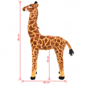 Jucărie de pluș Girafă XXL Maro și galben - Img 5