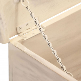 Ladă de depozitare, alb, 110x40x45 cm, lemn masiv de acacia - Img 6