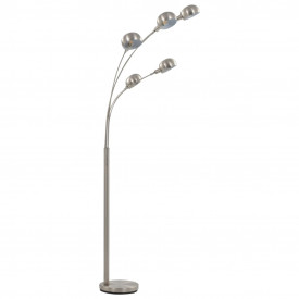Lampă de podea, argintiu, 200 cm, 5 x E14 - Img 4