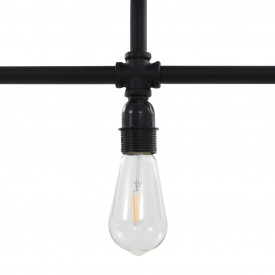 Lampă de tavan, negru, 3 becuri x E27 - Img 5