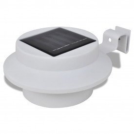 Lampă solară pentru exterior 6 pcs Lumină pentru gard Albă - Img 3