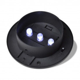 Lampă solară pentru exterior 6 pcs Lumină pentru gard Neagră - Img 6