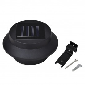 Lămpi solare de exterior pentru gard, 12 buc., negru, LED - Img 8