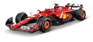 Macheta Bburago 1:24 Kit Model Formula Ferrari-Cu Casca & Fara Suport #16 Charles Leclerc Bb26858 - Img 3