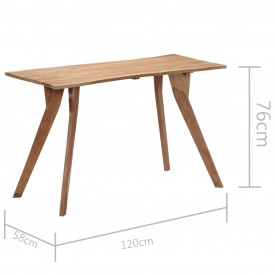 Masă de bucătărie, 120 x 58 x 76 cm, lemn masiv de acacia - Img 8