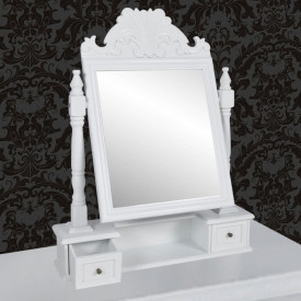 Masă de machiaj cu oglindă oscilantă, dreptunghiular, MDF - Img 5