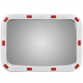 Oglindă rutieră dreptunghiulară convexă cu reflectoare 40 x 60 cm - Img 2