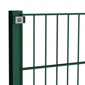 Panou de gard cu stâlpi, verde, 3,4 x 0,8 m, fier - Img 4