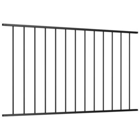 Panou de gard, negru, 1,7 x 1 m, oțel vopsit electrostatic