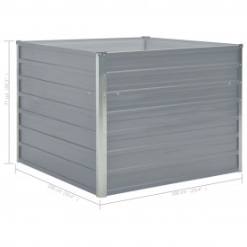 Pat înalt straturi, 100x100x77, oțel galvanizat, gri - Img 6