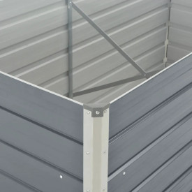 Pat înalt straturi, 160x80x77, oțel galvanizat, gri - Img 6