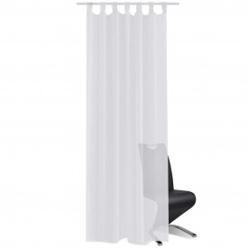 Perdea transparentă Alb 140 x 225 cm 2 buc - Img 3