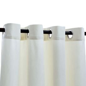 Perdele opace cu inele, 2 buc., crem, 140x175 cm, catifea - Img 3