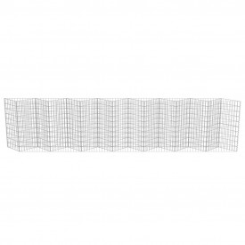Perete gabion, oțel galvanizat, 450 x 30 x 100 cm - Img 5