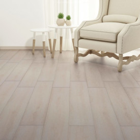 Plăci de pardoseală, PVC, 5,26 m², stejar clasic alb - Img 4