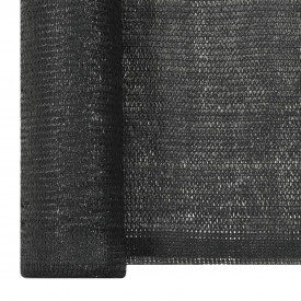 Plasă protecție vizuală, negru, 1,5 x 10 m, HDPE - Img 2
