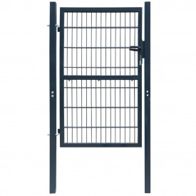 Poartă 2D pentru gard (simplă) 106 x 230 cm, gri antracit