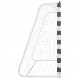 Poartă de fotbal, negru și alb, 300 x 160 x 90 cm, metal - Img 3