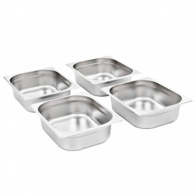 Recipiente Gastronorm 4 buc. GN 1/2 100 mm oțel inoxidabil - Img 2