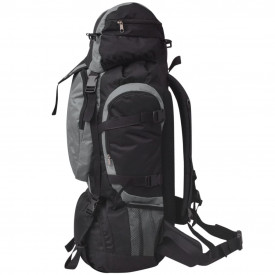 Rucsac pentru drumeții XXL, 75 L, Negru și gri - Img 3