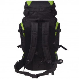 Rucsac pentru drumeții XXL 75 L, Negru și verde - Img 4