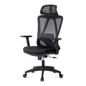 Scaun birou ergonomic OFF987, mesh, mecanism a-sincron, cotiere reglabile, 110 kg, negru - Img 2