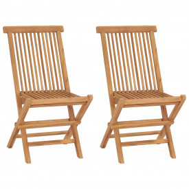 Scaun din lemn de tec 47 x 60 x 89 cm 2 buc.