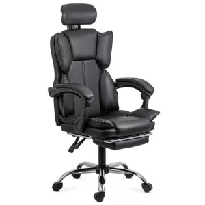 Scaun directorial OFF 4151, piele ecologica, mecanism de balansare, suport pentru picioare, 130 kg - Img 3