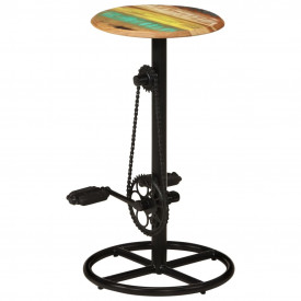 Scaune de bar, 2 buc., lemn masiv reciclat, 38 x 76 cm - Img 3