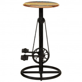 Scaune de bar, 2 buc., lemn masiv reciclat, 38 x 76 cm - Img 8