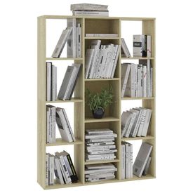 Separator cameră/Bibliotecă, stejar Sonoma, 100x24x140 cm, PAL - Img 3