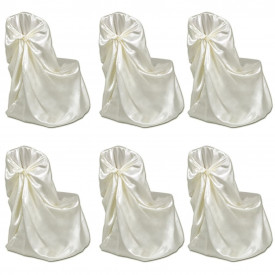 Set 6 huse scaune pentru evenimente, Crem