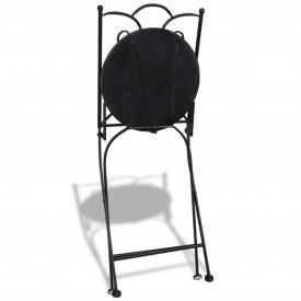 Set de 2 scaune din mozaic, culoare teracota și alb - Img 3