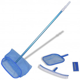 Set de curățare a piscinei 1 perie 2 skimmere 1 tub telescopic