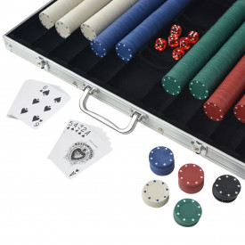 Set de poker cu 1000 de jetoane din aluminiu - Img 3