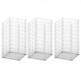 Set gabioane, 3 buc., sârmă galvanizată, 25 x 25 x 50 cm - Img 2